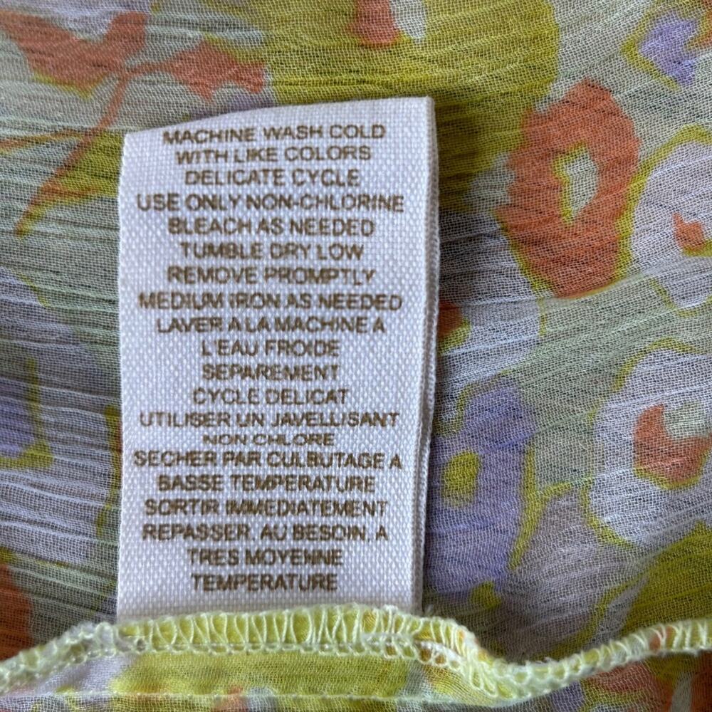 Free People Intimately Floral Babydoll Nightgown Yellow Sheer Babydoll Dress S - Picture 9 of 9
